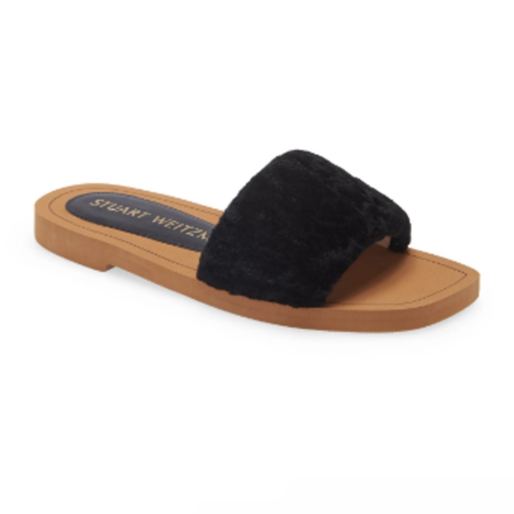 STUART WEITZMAN Cammy Slide Sandal Natural
Shearling size 6.5